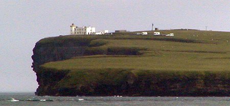 Long Telephoto of Duncansby Head from the Orkney Ferry