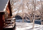 View of one of Burnbank Lodges in Winter