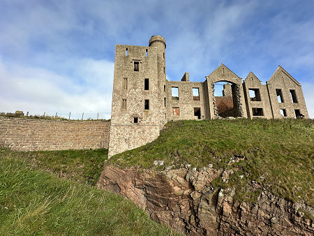 Wide Angle View of The Castle and Cliffs